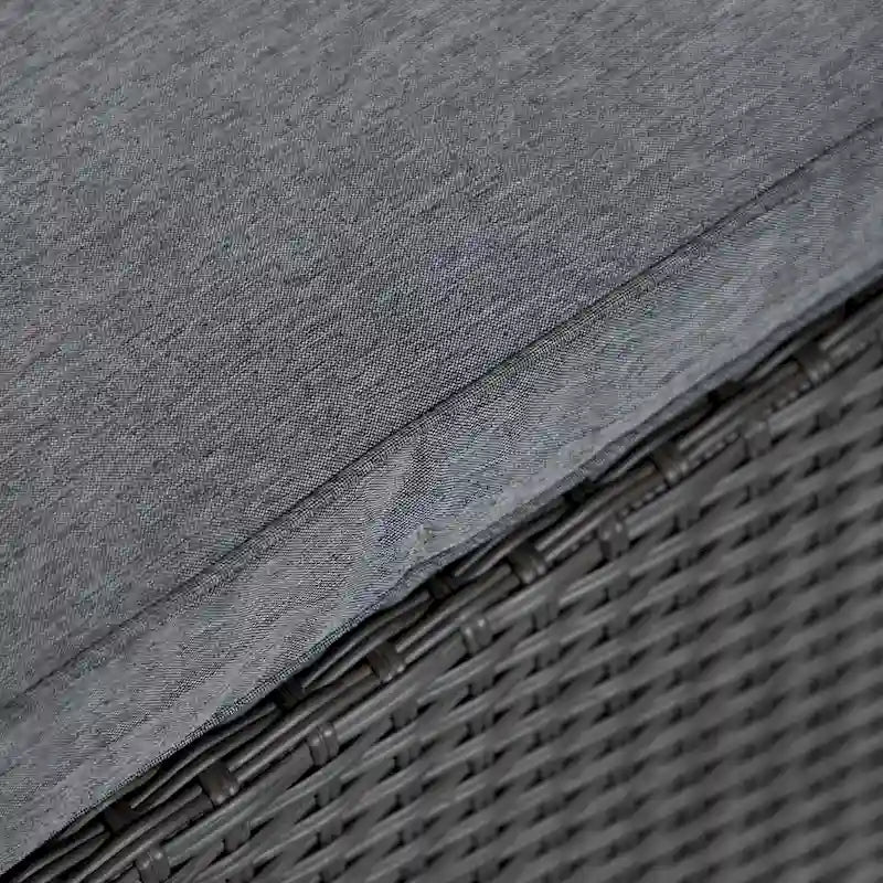 Banc de canapé d'extérieur rembourré en osier contemporain Decker par M&L Co.