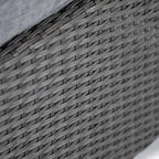 Banc de canapé d'extérieur rembourré en osier contemporain Decker par M&L Co.