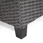 Banc de canapé d'extérieur rembourré en osier contemporain Decker par M&L Co.