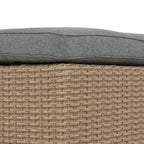 Banc de canapé d'extérieur rembourré en osier contemporain Decker par M&L Co.