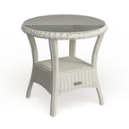 Table d'appoint d'extérieur en osier Bayview avec plateau en verre trempé