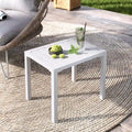 Pellebant Table d'appoint d'extérieur en aluminium pour patio, table de bout rectangulaire - 46 cm (L) * 35 cm (l) * 40 cm (H)