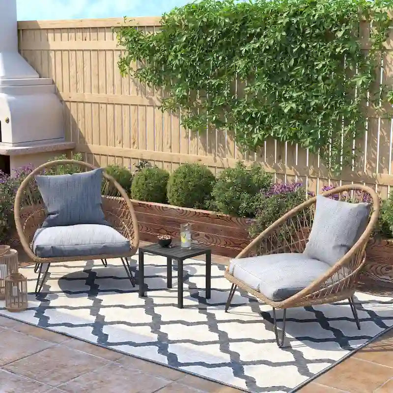 Pellebant Table d'appoint d'extérieur en aluminium pour patio, table de bout rectangulaire - 46 cm (L) * 35 cm (l) * 40 cm (H)