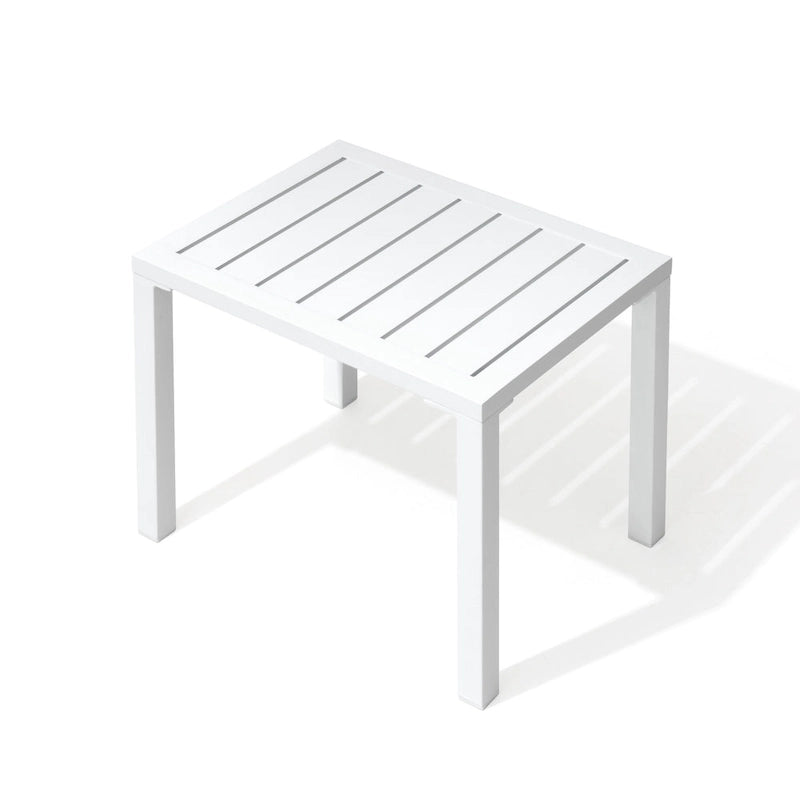 Pellebant Table d'appoint d'extérieur en aluminium pour patio, table de bout rectangulaire - 46 cm (L) * 35 cm (l) * 40 cm (H)
