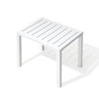 Pellebant Table d'appoint d'extérieur en aluminium pour patio, table de bout rectangulaire - 46 cm (L) * 35 cm (l) * 40 cm (H)