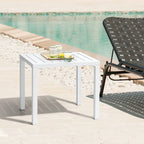 Pellebant Table d'appoint d'extérieur en aluminium pour patio, table de bout rectangulaire - 46 cm (L) * 35 cm (l) * 40 cm (H)