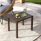 Pellebant Table d'appoint d'extérieur en aluminium pour patio, table de bout rectangulaire - 46 cm (L) * 35 cm (l) * 40 cm (H)