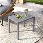 Pellebant Table d'appoint d'extérieur en aluminium pour patio, table de bout rectangulaire - 46 cm (L) * 35 cm (l) * 40 cm (H)