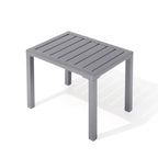 Pellebant Table d'appoint d'extérieur en aluminium pour patio, table de bout rectangulaire - 46 cm (L) * 35 cm (l) * 40 cm (H)