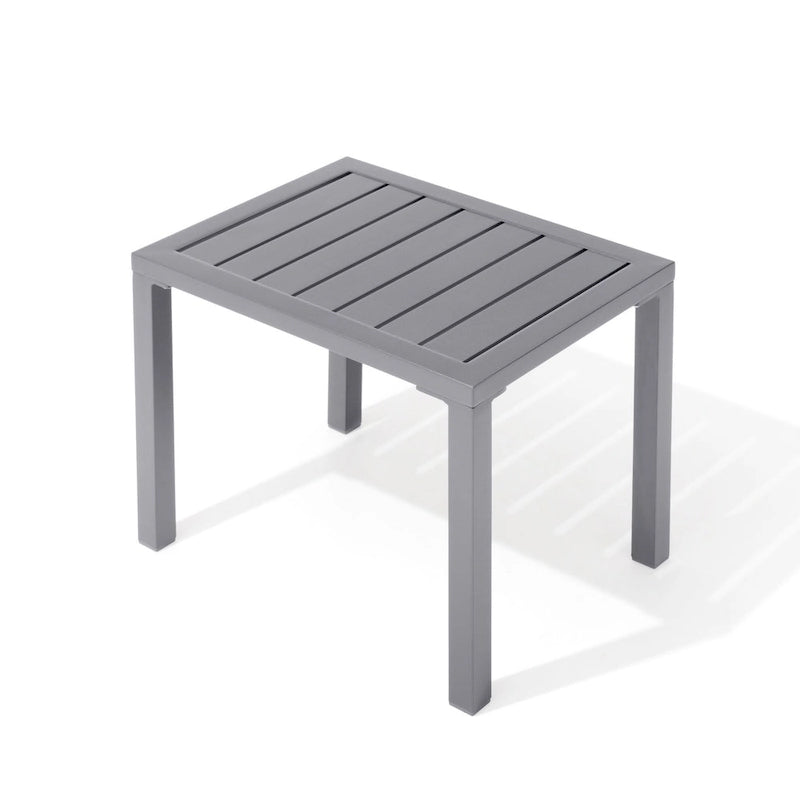 Pellebant Table d'appoint d'extérieur en aluminium pour patio, table de bout rectangulaire - 46 cm (L) * 35 cm (l) * 40 cm (H)