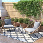 Pellebant Table d'appoint d'extérieur en aluminium pour patio, table de bout rectangulaire - 46 cm (L) * 35 cm (l) * 40 cm (H)