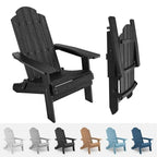 WINSOON Fauteuil Adirondack Pliant d'Extérieur HIPS Tout Temps pour Jardin, Patio