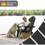WINSOON Fauteuil Adirondack Pliant d'Extérieur HIPS Tout Temps pour Jardin, Patio
