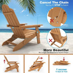 WINSOON Fauteuil Adirondack Pliant d'Extérieur HIPS Tout Temps pour Jardin, Patio