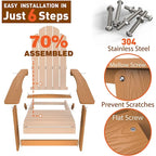 WINSOON Fauteuil Adirondack Pliant d'Extérieur HIPS Tout Temps pour Jardin, Patio