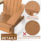 WINSOON Fauteuil Adirondack Pliant d'Extérieur HIPS Tout Temps pour Jardin, Patio