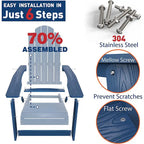 WINSOON Fauteuil Adirondack Pliant d'Extérieur HIPS Tout Temps pour Jardin, Patio
