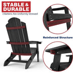 WINSOON Fauteuil Adirondack Pliant d'Extérieur HIPS Tout Temps pour Jardin, Patio
