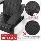 WINSOON Fauteuil Adirondack Pliant d'Extérieur HIPS Tout Temps pour Jardin, Patio