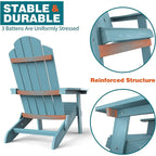 WINSOON Fauteuil Adirondack Pliant d'Extérieur HIPS Tout Temps pour Jardin, Patio