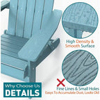 WINSOON Fauteuil Adirondack Pliant d'Extérieur HIPS Tout Temps pour Jardin, Patio
