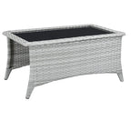Table basse de patio d'extérieur en osier Pocassy - Rectangulaire - 46.5X28.5X21