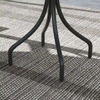 Table d'appoint d'extérieur Outsunny, table de patio ronde de 66 cm avec cadre en acier et plateau à lattes pour le jardin