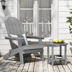 Ensemble de 2 chaises Adirondack pliantes d'extérieur et table WINSOON HIPS toutes saisons