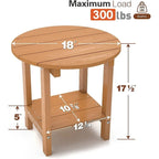 Ensemble de 2 chaises Adirondack pliantes d'extérieur et table WINSOON HIPS toutes saisons