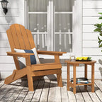 Ensemble de 2 chaises Adirondack pliantes d'extérieur et table WINSOON HIPS toutes saisons