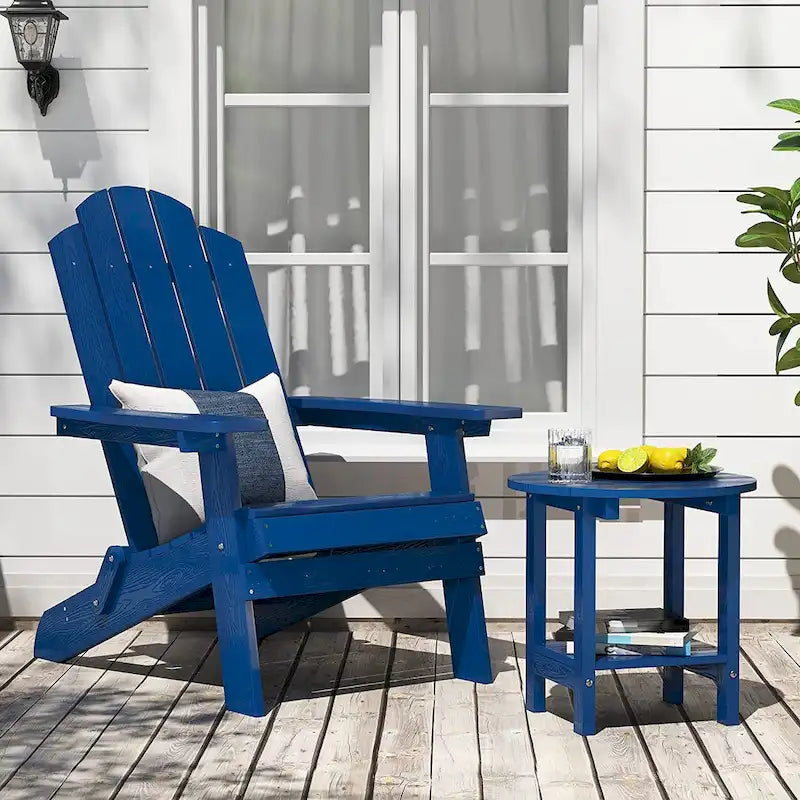 Ensemble de 2 chaises Adirondack pliantes d'extérieur et table WINSOON HIPS toutes saisons