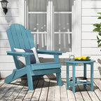 Ensemble de 2 chaises Adirondack pliantes d'extérieur et table WINSOON HIPS toutes saisons