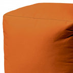 HomeRoots Pouf-ottoman d'intérieur/extérieur de couleur orange uni 17" x 17" x 17"