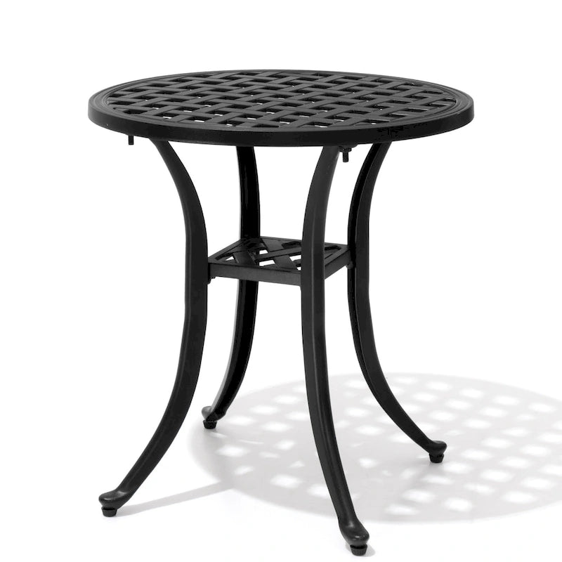Table d'appoint d'extérieur en fonte d'aluminium Petite table basse de patio