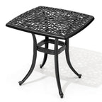 Table d'appoint d'extérieur en fonte d'aluminium Petite table basse de patio