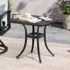 Table d'appoint d'extérieur en fonte d'aluminium Petite table basse de patio