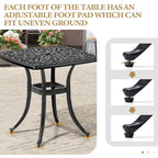 Table d'appoint d'extérieur en fonte d'aluminium Petite table basse de patio