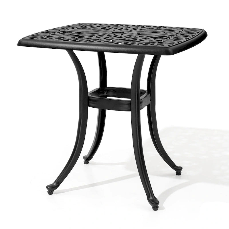 Table d'appoint d'extérieur en fonte d'aluminium Petite table basse de patio