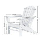 Fauteuil Adirondack Polytrends Altura 12 pièces en polyéthylène résistant aux intempéries avec repose-pieds et table d'appoint