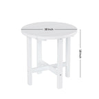 Fauteuil Adirondack Polytrends Altura 12 pièces en polyéthylène résistant aux intempéries avec repose-pieds et table d'appoint
