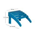 Fauteuil Adirondack Polytrends Altura 12 pièces en polyéthylène résistant aux intempéries avec repose-pieds et table d'appoint
