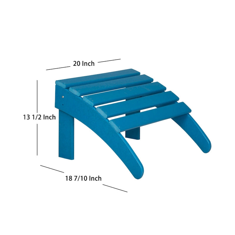 Fauteuil Adirondack Polytrends Altura 12 pièces en polyéthylène résistant aux intempéries avec repose-pieds et table d'appoint