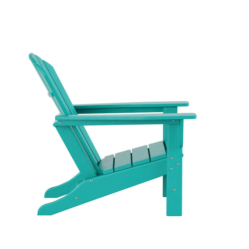 Fauteuil Adirondack Polytrends Altura 12 pièces en polyéthylène résistant aux intempéries avec repose-pieds et table d'appoint