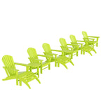 Fauteuil Adirondack Polytrends Altura 12 pièces en polyéthylène résistant aux intempéries avec repose-pieds et table d'appoint