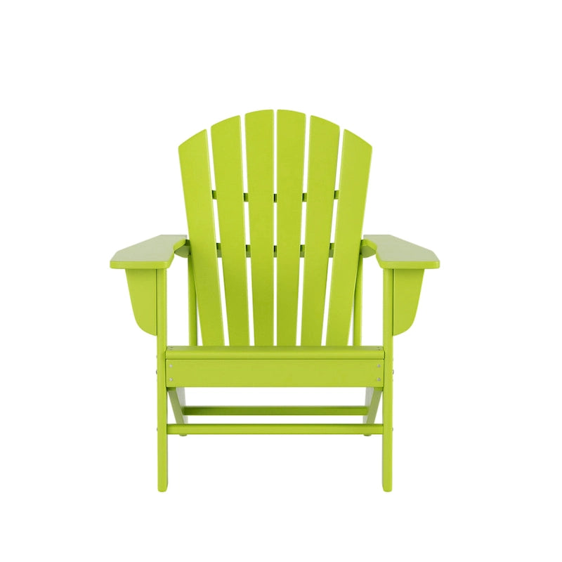 Fauteuil Adirondack Polytrends Altura 12 pièces en polyéthylène résistant aux intempéries avec repose-pieds et table d'appoint