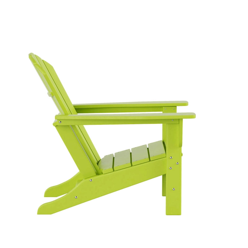 Fauteuil Adirondack Polytrends Altura 12 pièces en polyéthylène résistant aux intempéries avec repose-pieds et table d'appoint