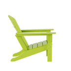 Fauteuil Adirondack Polytrends Altura 12 pièces en polyéthylène résistant aux intempéries avec repose-pieds et table d'appoint