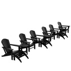 Fauteuil Adirondack Polytrends Altura 12 pièces en polyéthylène résistant aux intempéries avec repose-pieds et table d'appoint