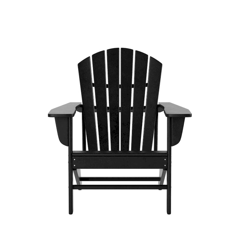Fauteuil Adirondack Polytrends Altura 12 pièces en polyéthylène résistant aux intempéries avec repose-pieds et table d'appoint