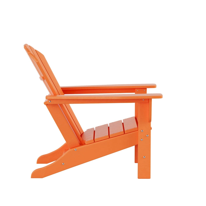 Fauteuil Adirondack Polytrends Altura 12 pièces en polyéthylène résistant aux intempéries avec repose-pieds et table d'appoint